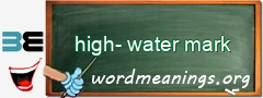 WordMeaning blackboard for high-water mark
